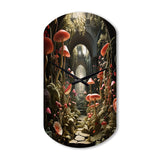 Mushroom The Secret Garden - Asymmetric Metal Wall Clock