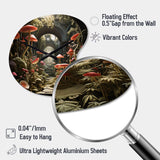 Mushroom The Secret Garden - Asymmetric Metal Wall Clock