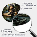 Music Celtic Melodies Emerald - Asymmetric Metal Wall Clock