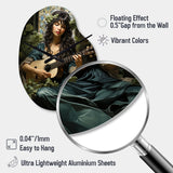 Music Celtic Melodies Emerald - Asymmetric Metal Wall Clock
