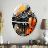 Music Dynamic Ballad Bold - Asymmetric Metal Wall Clock