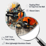 Music Dynamic Ballad Bold - Asymmetric Metal Wall Clock