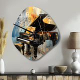 Music Expressive Verse Bold I - Asymmetric Metal Wall Clock