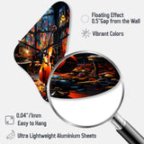 Music Jazz Fusion Vibrant - Asymmetric Metal Wall Clock