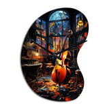 Music Jazz Fusion Vibrant - Asymmetric Metal Wall Clock