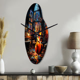 Music Jazz Fusion Vibrant - Asymmetric Metal Wall Clock