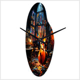Music Jazz Fusion Vibrant - Asymmetric Metal Wall Clock