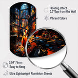 Music Jazz Fusion Vibrant - Asymmetric Metal Wall Clock