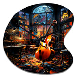 Music Jazz Fusion Vibrant - Asymmetric Metal Wall Clock