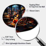 Music Jazz Fusion Vibrant - Asymmetric Metal Wall Clock