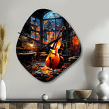 Music Jazz Fusion Vibrant - Asymmetric Metal Wall Clock