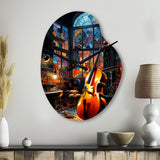 Music Jazz Fusion Vibrant - Asymmetric Metal Wall Clock