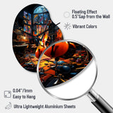 Music Jazz Fusion Vibrant - Asymmetric Metal Wall Clock