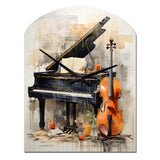 Music Melancholy Melodies Subdued - Asymmetric Metal Wall Clock