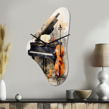 Music Melancholy Melodies Subdued - Asymmetric Metal Wall Clock