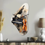 Music Melancholy Melodies Subdued - Asymmetric Metal Wall Clock