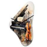 Music Melancholy Melodies Subdued - Asymmetric Metal Wall Clock