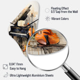 Music Melancholy Melodies Subdued - Asymmetric Metal Wall Clock