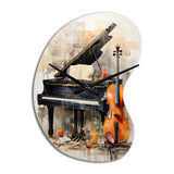 Music Melancholy Melodies Subdued - Asymmetric Metal Wall Clock