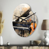 Music Melancholy Melodies Subdued - Asymmetric Metal Wall Clock