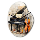 Music Melancholy Melodies Subdued - Asymmetric Metal Wall Clock