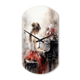 Beige Red Music Piano Harmony II - Asymmetric Metal Wall Clock