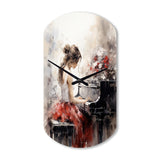 Beige Red Music Piano Harmony II - Asymmetric Metal Wall Clock