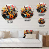 Music Vibrant Rhythms Bold - Music Metal Wall Clock