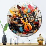 Music Vibrant Rhythms Bold - Music Metal Wall Clock