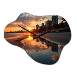 Myrtle Beach South II - Asymmetric Metal Wall Clock