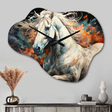 Native Art The Spirit Horse II - Asymmetric Metal Wall Clock