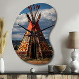Native Tipi Harmony Of Prairies - Asymmetric Metal Wall Clock