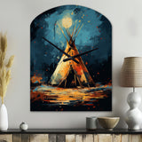 Native Tipi Journey Of The Tribes - Asymmetric Metal Wall Clock