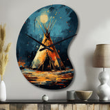 Native Tipi Journey Of The Tribes - Asymmetric Metal Wall Clock