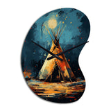 Native Tipi Journey Of The Tribes - Asymmetric Metal Wall Clock