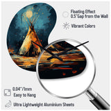 Native Tipi Journey Of The Tribes - Asymmetric Metal Wall Clock