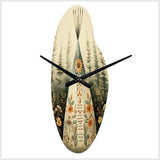 Beige Native Tipi Serenity In Nature - Asymmetric Metal Wall Clock