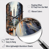New York City That Never Sleeps II - Asymmetric Metal Wall Clock
