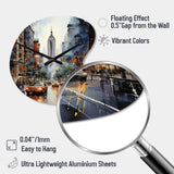 New York City That Never Sleeps II - Asymmetric Metal Wall Clock