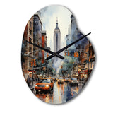 New York City That Never Sleeps II - Asymmetric Metal Wall Clock