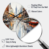 New York Financial District Collage - Asymmetric Metal Wall Clock