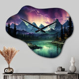 Northern Lights Celestial Symphony I - Asymmetric Metal Wall Clock