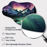 Northern Lights Celestial Symphony I - Asymmetric Metal Wall Clock