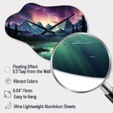 Northern Lights Celestial Symphony I - Asymmetric Metal Wall Clock