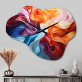 Opt Art Dynamic Chromatics - Asymmetric Metal Wall Clock