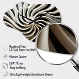 Black White Opt Art In I - Asymmetric Metal Wall Clock