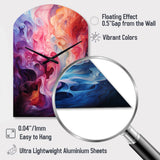 Opt Art Radiant Spectrum II - Asymmetric Metal Wall Clock