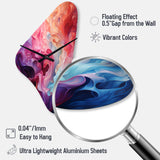 Opt Art Radiant Spectrum II - Asymmetric Metal Wall Clock