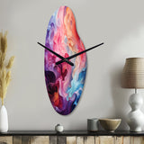 Opt Art Radiant Spectrum II - Asymmetric Metal Wall Clock