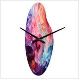 Opt Art Radiant Spectrum II - Asymmetric Metal Wall Clock